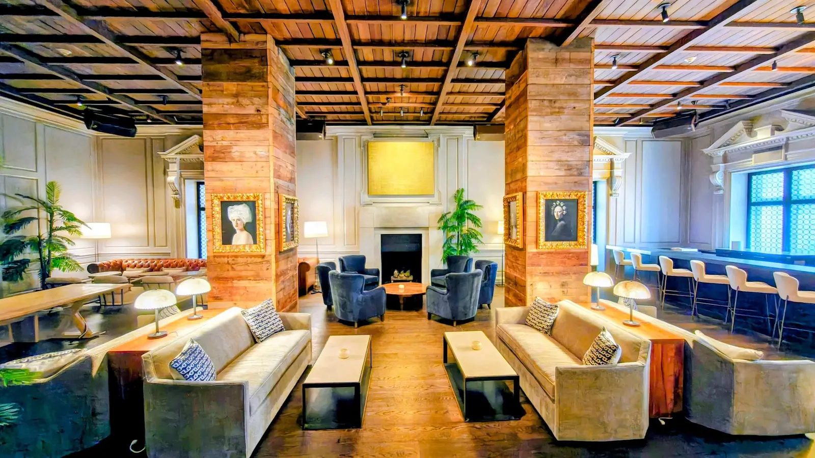 Lounge interior of The Champagne Room featuring Moët