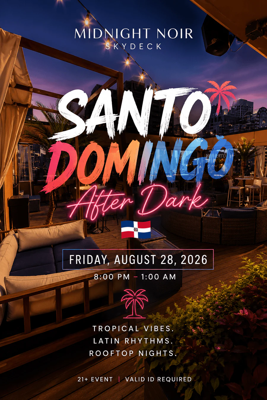 Santo Domingo After Dark event flyer