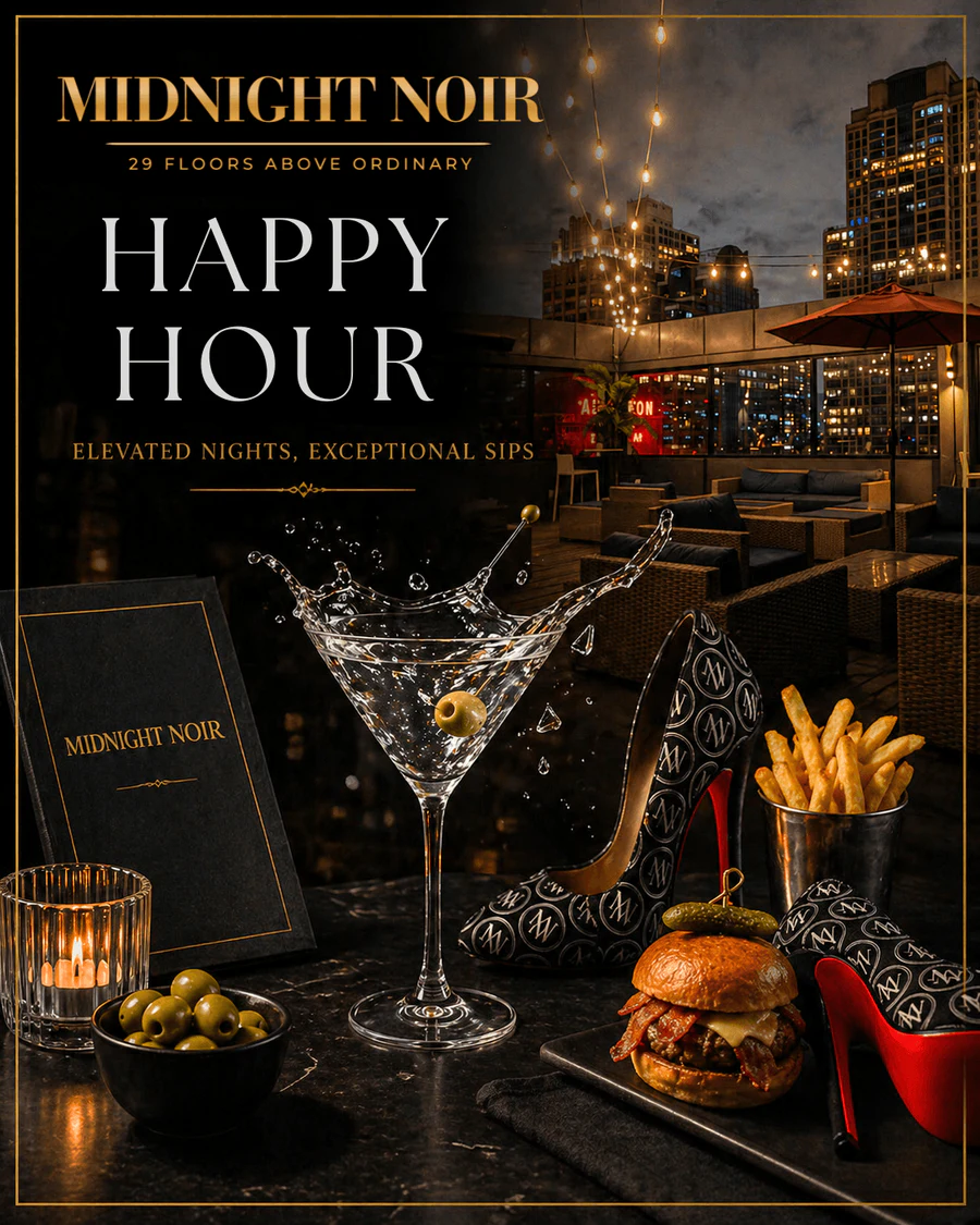 SkyDeck Happy Hour event flyer