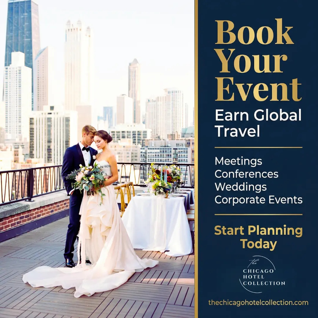 Book your event and earn global travel rewards