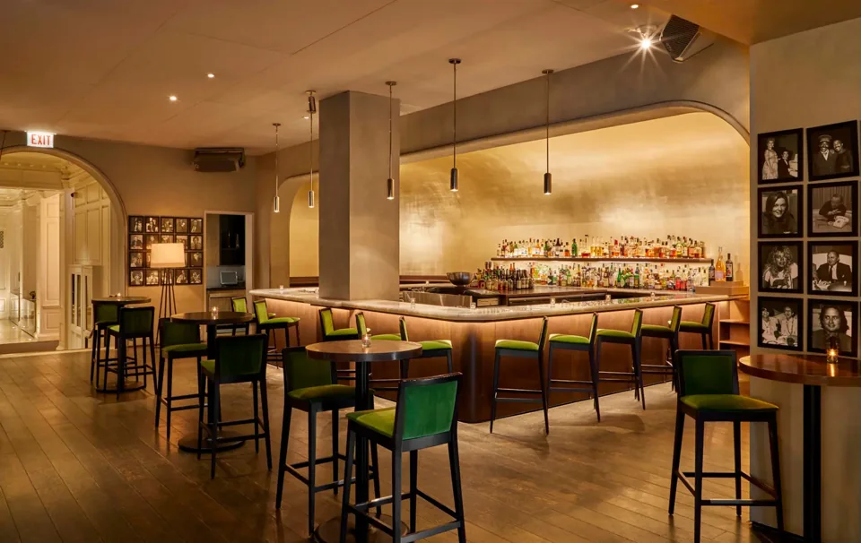 The Ambassador Room bar and dining space