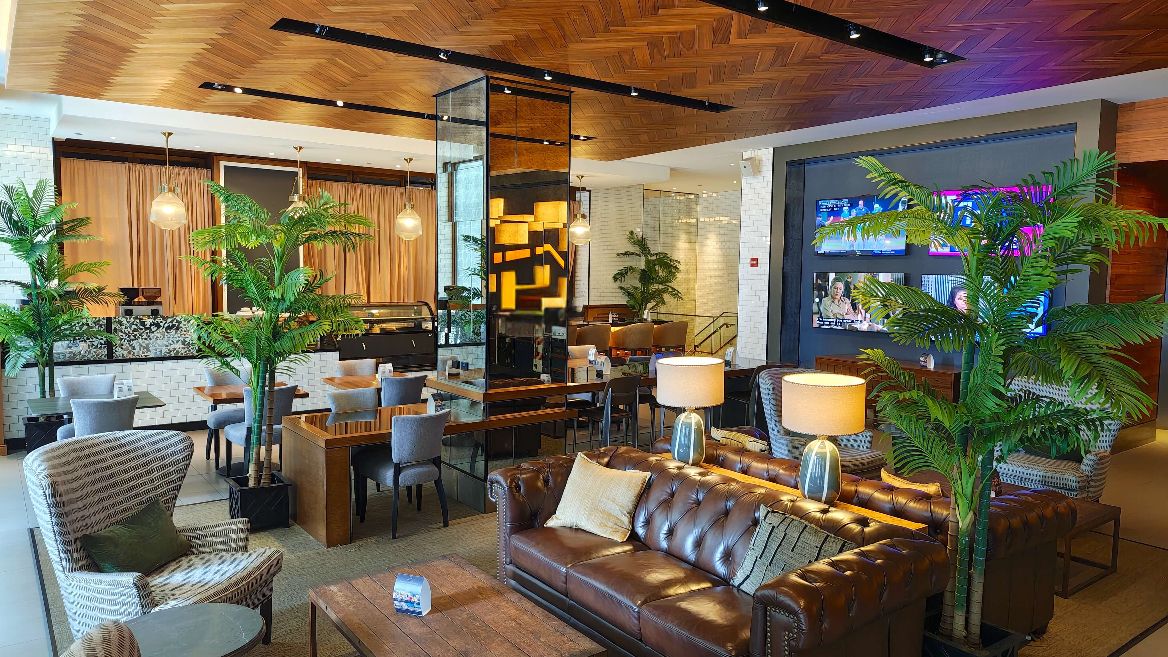 Lobby and social space inside Magnificent Mile