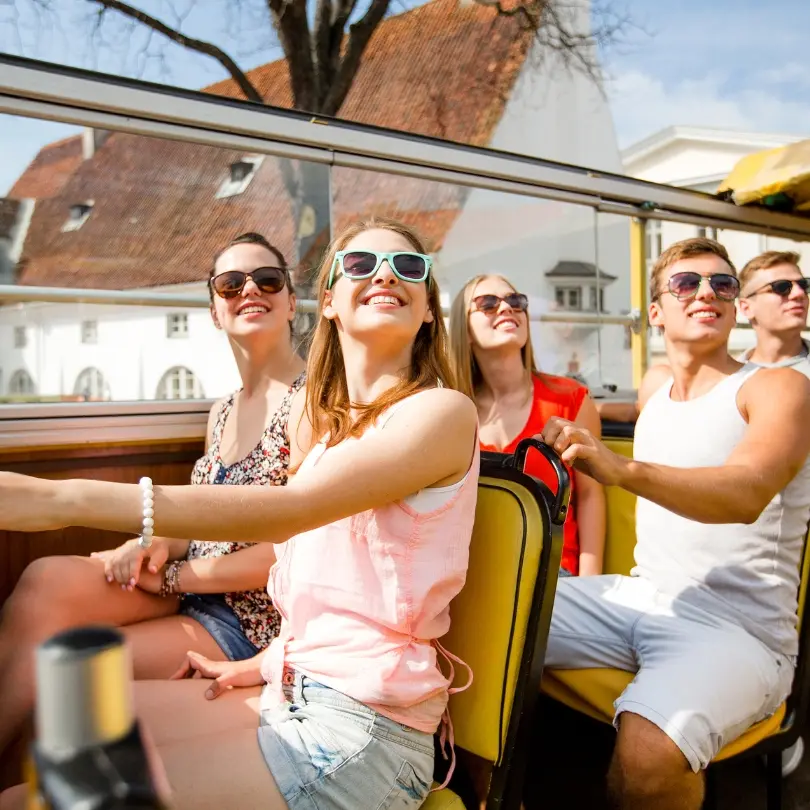 Guests enjoying a sightseeing tour