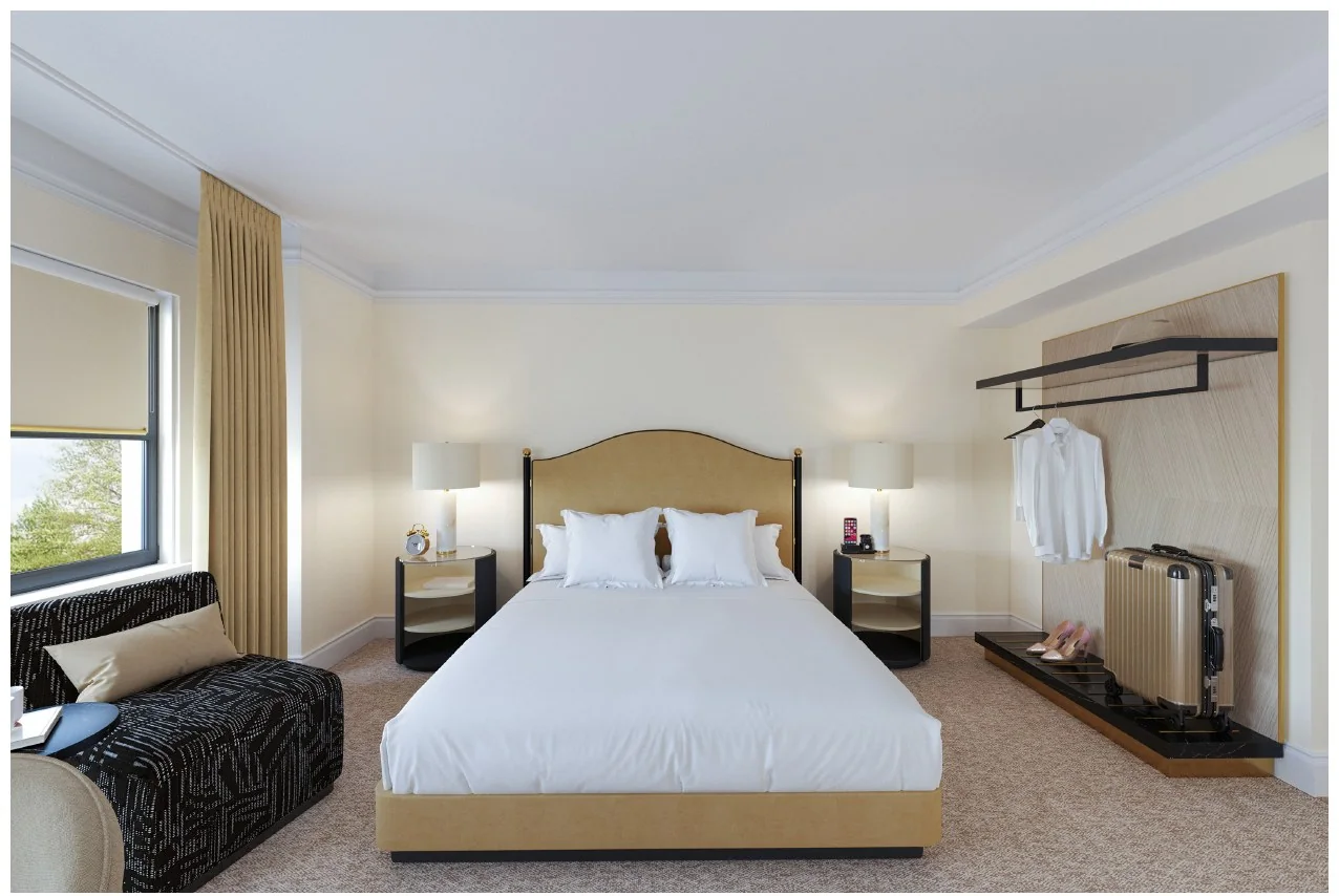 Concept rendering of a reimagined Ambassador Gold Coast guestroom