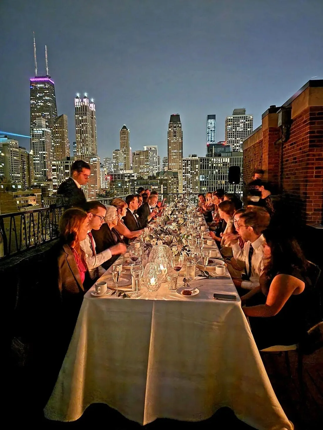 Private dinner overlooking the Chicago skyline at Terrace at Seventeen